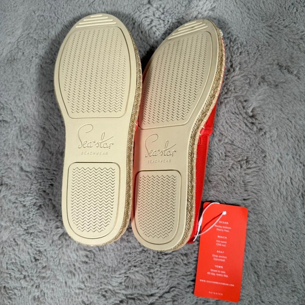 NWT‎ SEA STAR BEACHWEAR Women Beachcomber Orange Espadrille Water Shoes  W 11